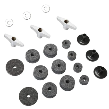 

21Pcs Cymbal Replacement Accessories Cymbal Stand Sleeves Cymbal Felts With Cymbal Washer & Base Wing Nuts Replacement For Drum