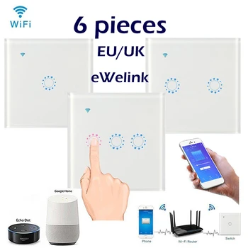 EU UK smart Touch Switch wifi Light Switch Wall interruptor Panel 1/2/3 way ewelink APP Alexa Google Home remote / voice control
EU UK smart Touch Switch wifi Light Switch Wall interruptor Panel 1/2/3 way ewelink APP Alexa Google Home remote / voice control