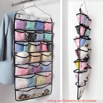 Hot Double Side Transparent 42 Pocket Foldable Hanging Storage Bag Household Hanging Bag Socks Bra Rack Organizer Wardrobe Clos
Hot Double Side Transparent 42 Pocket Foldable Hanging Storage Bag Household Hanging Bag Socks Bra Rack Organizer Wardrobe Clos