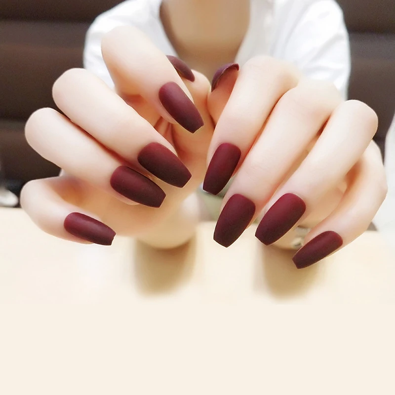 24Pcs Frosted False Nails Flat Coffin Nails Pure Color Fake Nails Creative French Tips Press on Nails Ballet Nail Tips Nail Art
24Pcs Frosted False Nails Flat Coffin Nails Pure Color Fake Nails Creative French Tips Press on Nails Ballet Nail Tips Nail Art