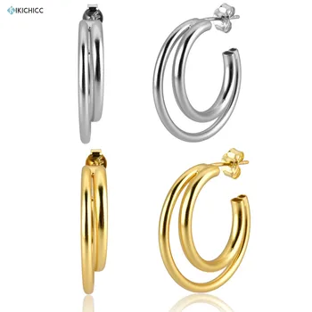 Kikichicc 925 Sterling Silver Double Circle Gold Large Thick Hollow Cross Piercing Earring Pendiente Luxury Rock Punk Party
Kikichicc 925 Sterling Silver Double Circle Gold Large Thick Hollow Cross Piercing Earring Pendiente Luxury Rock Punk Party