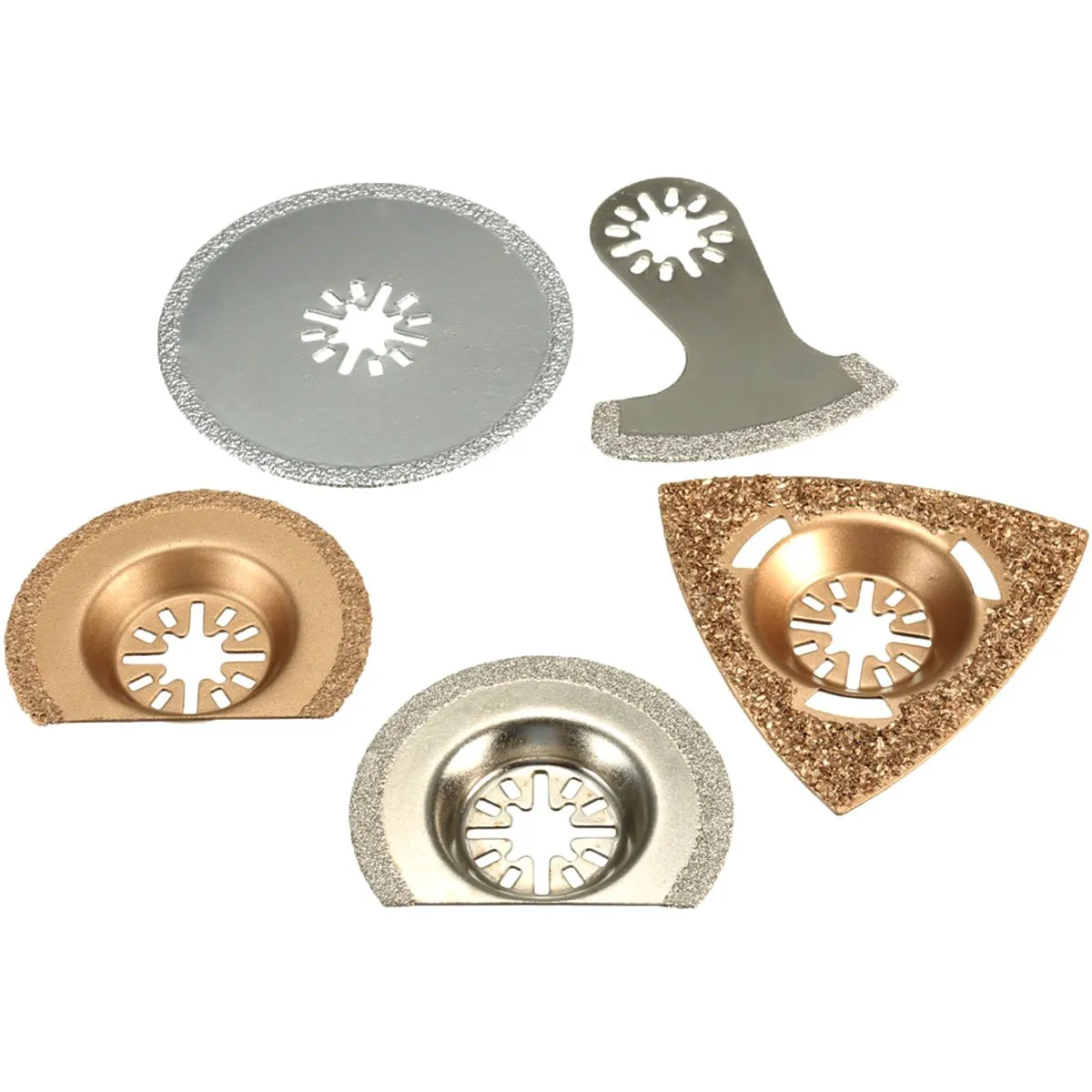 5 Pcs Oscillating Multitool Saw Blade Set E-cut Circular Carbide and Diamond Oscillating Multi Tool Saw Blades Triangle Rasp
5 Pcs Oscillating Multitool Saw Blade Set E-cut Circular Carbide and Diamond Oscillating Multi Tool Saw Blades Triangle Rasp