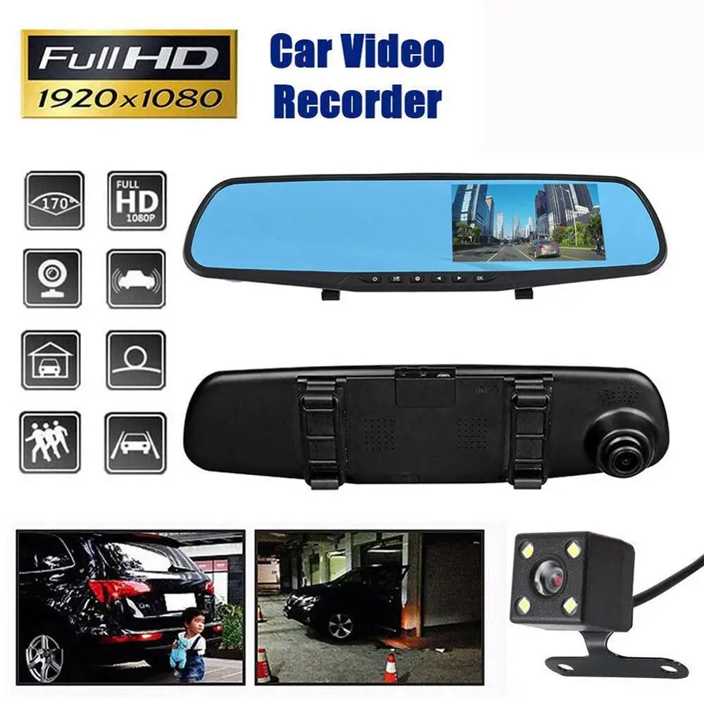 Full HD 1080P Car Dvr Camera Auto 4.3 Inch Rearview Mirror Digital Video Recorder Reversing Image Wide Angle Dual Lens Camcorder
Full HD 1080P Car Dvr Camera Auto 4.3 Inch Rearview Mirror Digital Video Recorder Reversing Image Wide Angle Dual Lens Camcorder