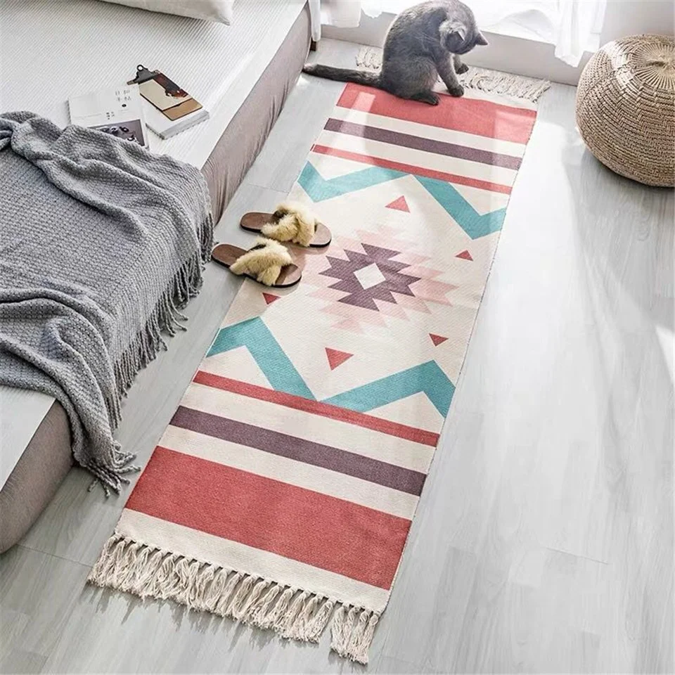 Bohemia Enthic Carpet Kilim Cotton Linen Tassel Floor Rugs For Bedrooms Nordic Geometric Printed Carpet Beside Mat
Bohemia Enthic Carpet Kilim Cotton Linen Tassel Floor Rugs For Bedrooms Nordic Geometric Printed Carpet Beside Mat