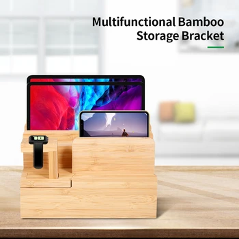 Multifunctional Bamboo Wood Storage Bracket Mobile Phone Tablet Storage Base Desktop Organizer for Phone Smart Watch Tablet
Multifunctional Bamboo Wood Storage Bracket Mobile Phone Tablet Storage Base Desktop Organizer for Phone Smart Watch Tablet