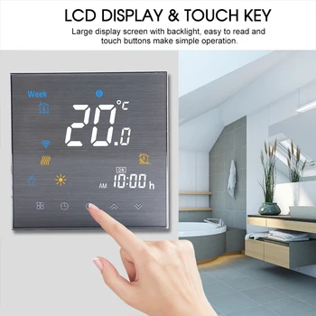 Hot Smart Thermostat WiFi Thermostat for Water Heating Floors Gas Boiler Temperature Controller Voice Control with Google Home
Hot Smart Thermostat WiFi Thermostat for Water Heating Floors Gas Boiler Temperature Controller Voice Control with Google Home
