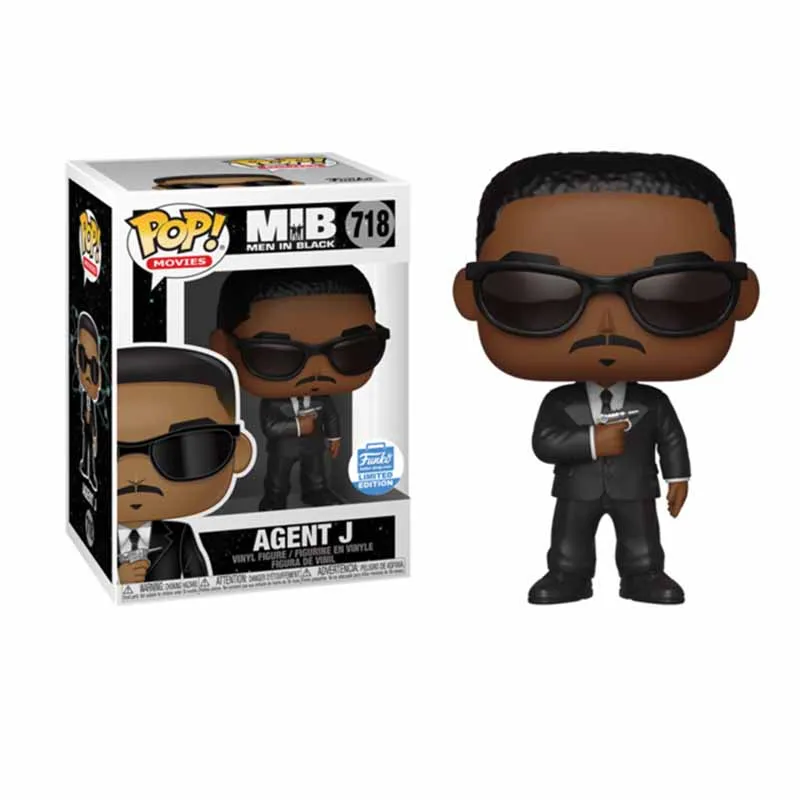 FUNKO POP Amine мужские в черном MIB фильм агент J #718 ПВХ Фигурки Коллекционная модель