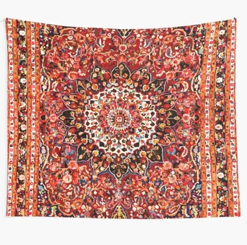 

Antique Floral Persian Rug Pattern Tapestry Boho Mandala Tapestries Witchcraft Hippie Room Dorm Wall Hanging Blanket Home Decor