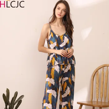 Loose Big Size 4XL 2019 Women's Sleepwear Peacock Print Cotton Pajama Set Strapless Top Long Pants Soft Nighty Pyjama Femme
Loose Big Size 4XL 2019 Women's Sleepwear Peacock Print Cotton Pajama Set Strapless Top Long Pants Soft Nighty Pyjama Femme