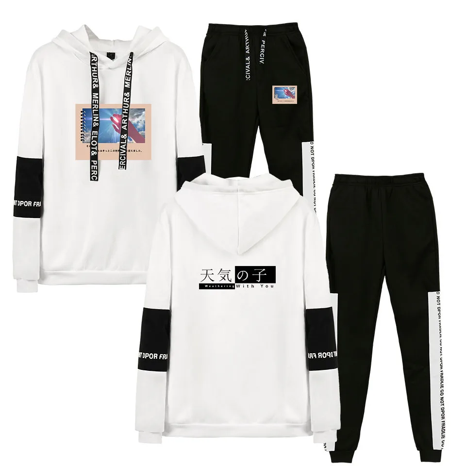 2019 Tenki No Ko Cartoon Women Hoodies Clothing Set Casual 2 Piece Set Warm Clothes Tracksuit Women Set Tops Pants Ladies Suit
2019 Tenki No Ko Cartoon Women Hoodies Clothing Set Casual 2 Piece Set Warm Clothes Tracksuit Women Set Tops Pants Ladies Suit