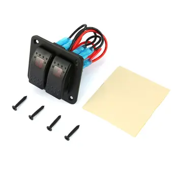 DC 12V 24V 2 Gang Rocker Switch Panel Dual LED Waterproof Rocker Switch Control Panel Circuit Breaker for Car Marine Boat
DC 12V 24V 2 Gang Rocker Switch Panel Dual LED Waterproof Rocker Switch Control Panel Circuit Breaker for Car Marine Boat
