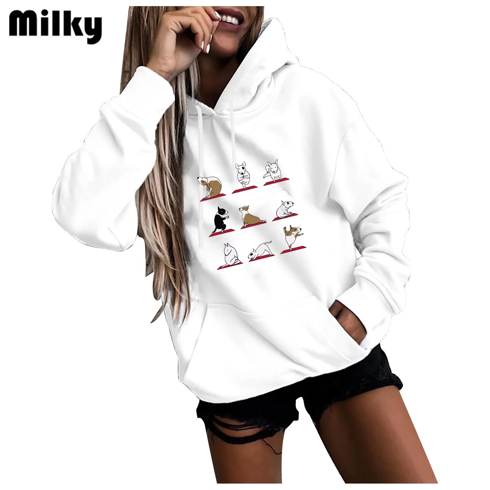 Women Hoodie new design ladies casual Cool Dog Bull Terrier funny Hooded Pullovers Tops Cartoons girl Sweater Hipster clothes
Women Hoodie new design ladies casual Cool Dog Bull Terrier funny Hooded Pullovers Tops Cartoons girl Sweater Hipster clothes