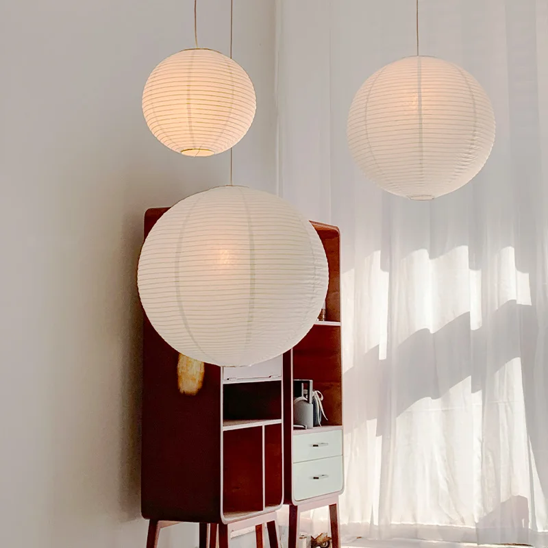 Nordic Denmark Paper Pendant Lights Japanese Hotel Circular Lamp Room Decor for Living Bedroom Lustres Pendentes | Лампы и освещение