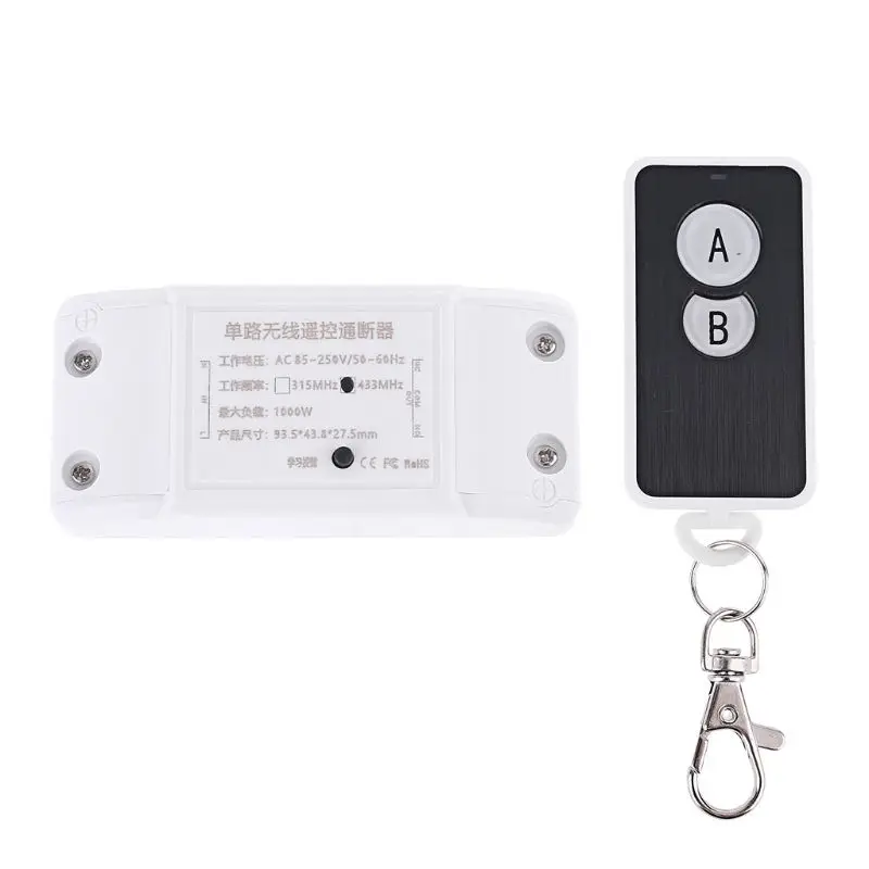 High Power AC85V-250V Single Light Switch 2 Channel Wireless Remote Control Controller for Lamps Fans Accessories
High Power AC85V-250V Single Light Switch 2 Channel Wireless Remote Control Controller for Lamps Fans Accessories
