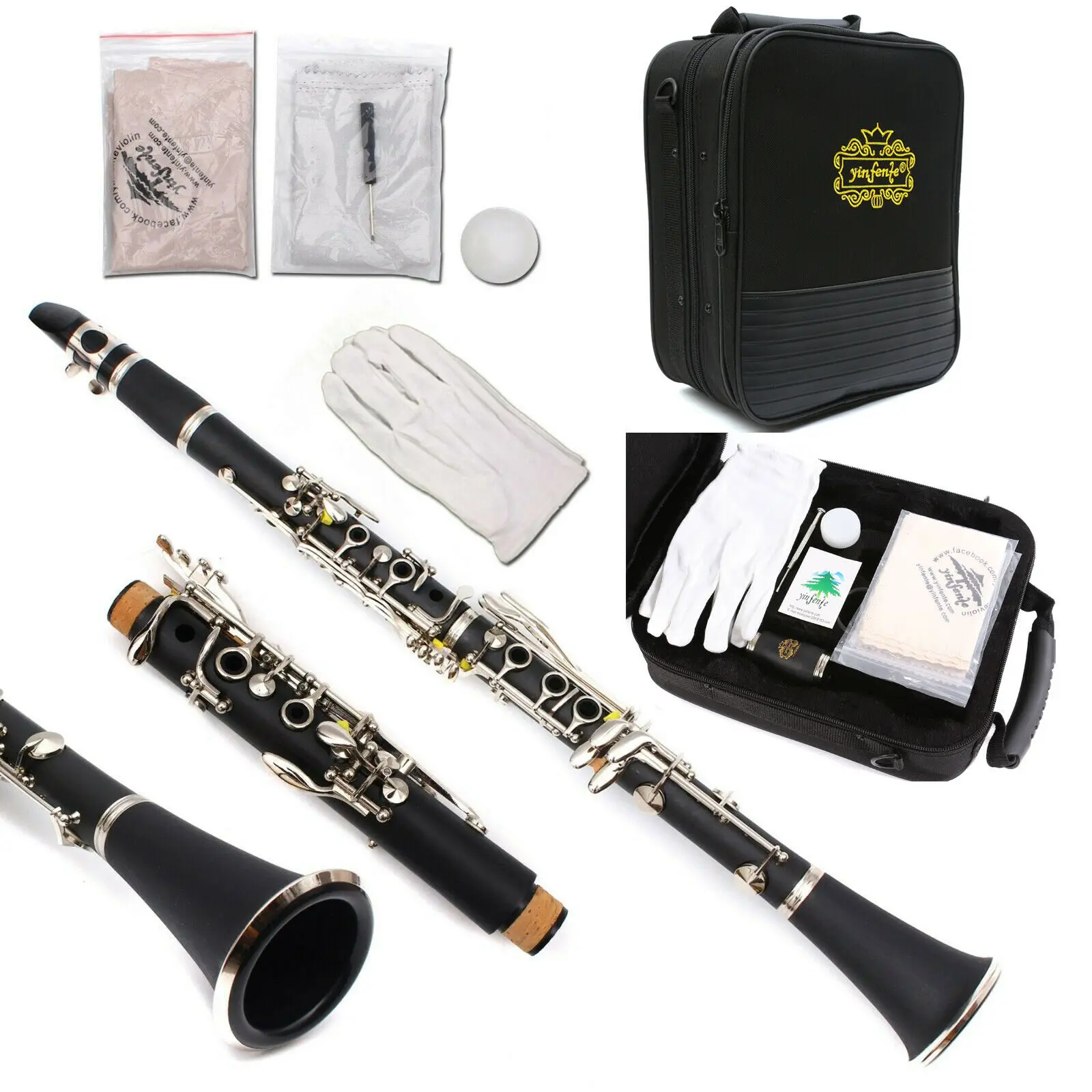 Professional Clarinet Bb key Ebonite Wood Nickel Plated Key Clarinet Case Parts
Professional Clarinet Bb key Ebonite Wood Nickel Plated Key Clarinet Case Parts