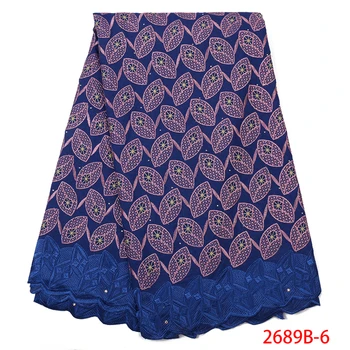 Blue lace fabric latest nigerian lace fabric 2019 high quality cotton lace fabric embroidery with stones KS2689B-6
Blue lace fabric latest nigerian lace fabric 2019 high quality cotton lace fabric embroidery with stones KS2689B-6