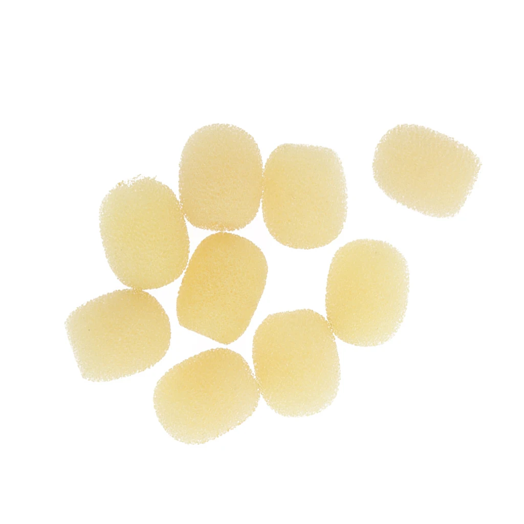 10 Mini Yellow Microphone Headset Windscreen Sponge Foam Mic Cover Protector 10 Mini Yellow Microphone Headset Windscreen Sponge Foam Mic Cover Protector