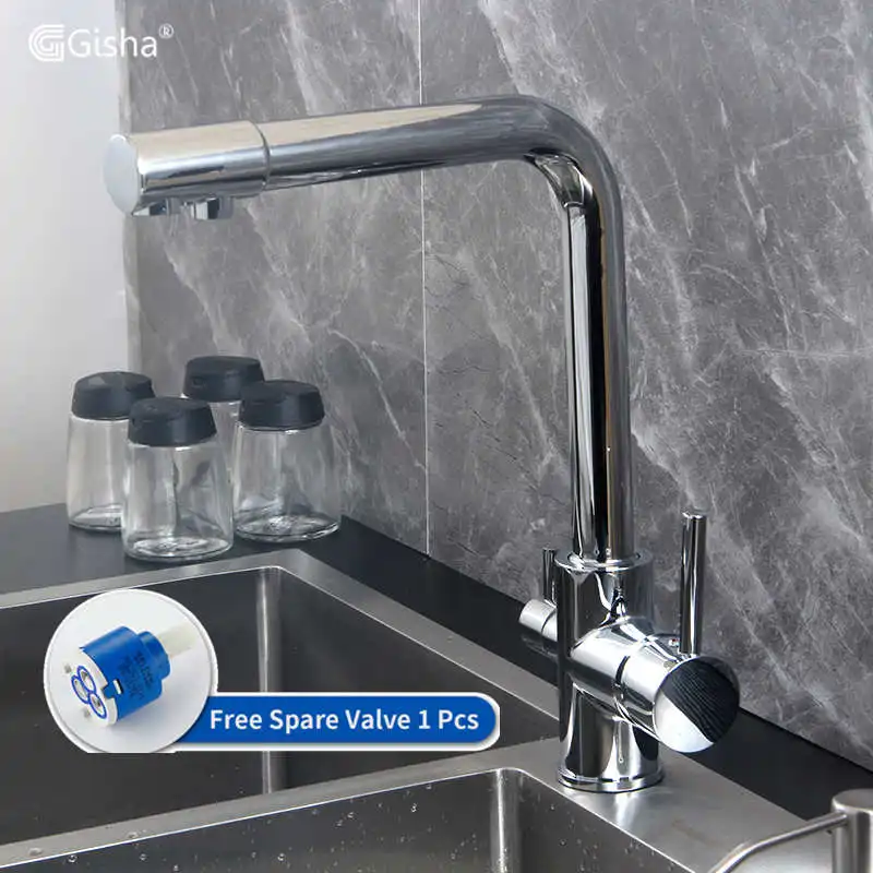 Gisha Filter Kitchen Faucets 360 Rotation Water Purification Features Mixer Tap Crane Deck Mounted Mixer Tap For Kitchen G2010
Gisha Filter Kitchen Faucets 360 Rotation Water Purification Features Mixer Tap Crane Deck Mounted Mixer Tap For Kitchen G2010