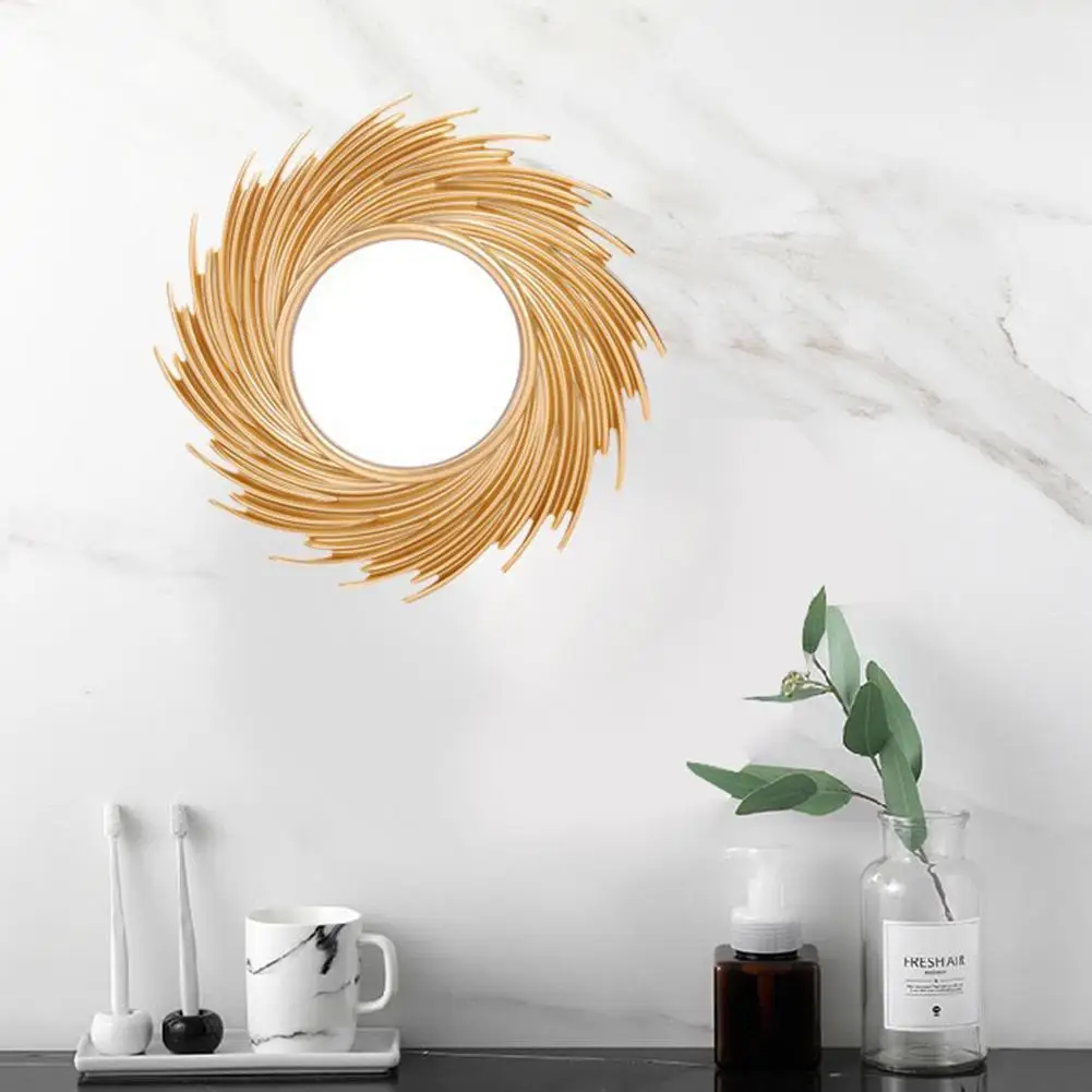 Innovative Rattan Mirror Art Decor Round Makeup Mirror Dressing Bathroom Nordic Primary Color Wicker Wall Hanging Mirror
Innovative Rattan Mirror Art Decor Round Makeup Mirror Dressing Bathroom Nordic Primary Color Wicker Wall Hanging Mirror
