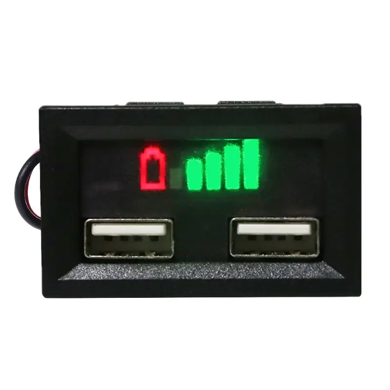 12V Lead Acid Battery Capacity Display Power Meter Gauge for Electric Motor Car with USB charging port
12V Lead Acid Battery Capacity Display Power Meter Gauge for Electric Motor Car with USB charging port
