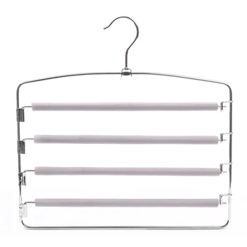 Non Slip Trouser Hanger Rotatable Foam Chrome Movable Rod Magic Wardrobe Accessories Organizer Home Space Saving Storage 4 Bar
Non Slip Trouser Hanger Rotatable Foam Chrome Movable Rod Magic Wardrobe Accessories Organizer Home Space Saving Storage 4 Bar