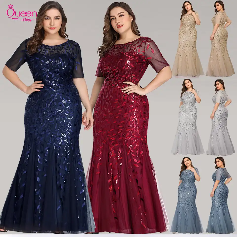 plus size floor length evening gowns