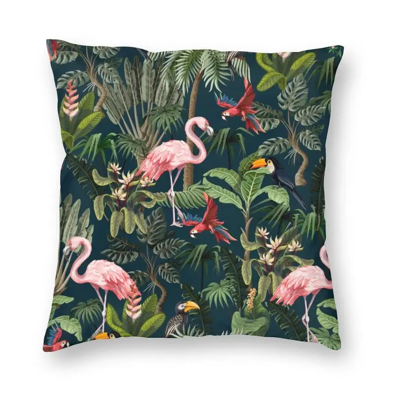 Jungle Pattern With Toucan Flamingo And Parrot Cushion Cover Bird Floor Pillow Case for Living Room Cool Pillowcase Decoration
Jungle Pattern With Toucan Flamingo And Parrot Cushion Cover Bird Floor Pillow Case for Living Room Cool Pillowcase Decoration