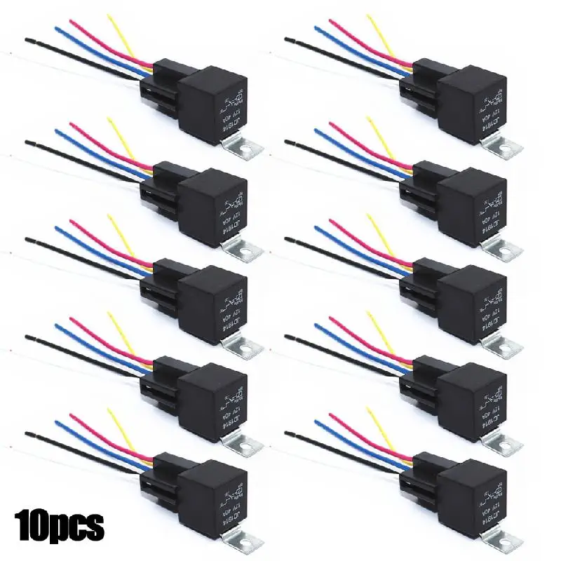 10x ZT617-12V-A-R Car Auto Truck DC 12V 30A 30 AMP SPST Relay Relays 4 Pins