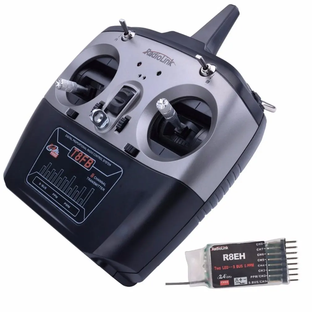 T8FB 8CH RC Transmitter and Receiver R8EF 2.4GHz Radio Controller SBUS/PPM/PWM for Drone/Fixed Wing and More
T8FB 8CH RC Transmitter and Receiver R8EF 2.4GHz Radio Controller SBUS/PPM/PWM for Drone/Fixed Wing and More