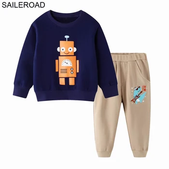 SAILEROAD Robot Pattern Autumn Kids Clothes Suits Sweatshirt+Pants Cotton Boys Outfits Sets Baby Boys Clothing Sets
SAILEROAD Robot Pattern Autumn Kids Clothes Suits Sweatshirt+Pants Cotton Boys Outfits Sets Baby Boys Clothing Sets
