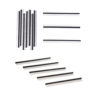 15 Pcs Pin Headers: 10 Pcs 2X40 Pin 2.54Mm Pitch Double Row PCB Pin Headers & 5 Pcs 40 Position Single Row Right Angle Pin Heade
15 Pcs Pin Headers: 10 Pcs 2X40 Pin 2.54Mm Pitch Double Row PCB Pin Headers & 5 Pcs 40 Position Single Row Right Angle Pin Heade
