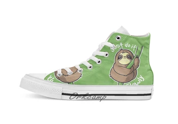 Slow sloth Custom Casual High Top lace-up Canvas shoes sneakers Drop shipping
Slow sloth Custom Casual High Top lace-up Canvas shoes sneakers Drop shipping