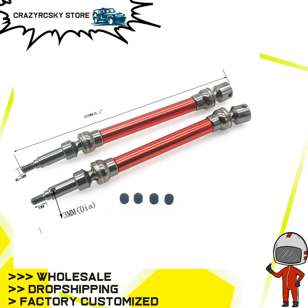 2pcs #45 steel+ alloy front and rear CVD drive shaft for rc hobby model car 1/10 ARRMA 4s Outcast&Kraton upgraded hop-up parts
2pcs #45 steel+ alloy front and rear CVD drive shaft for rc hobby model car 1/10 ARRMA 4s Outcast&Kraton upgraded hop-up parts