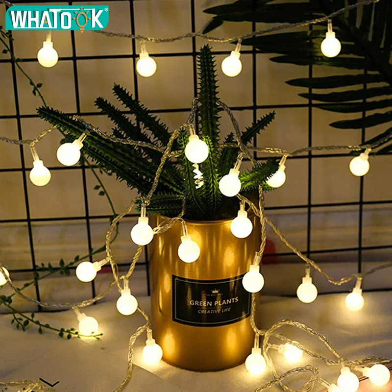 10M 20M 30M 50M Fairy Garland LED Ball String Lights Waterproof Decorative Light for Christmas Tree Wedding Home Decoration 22V
10M 20M 30M 50M Fairy Garland LED Ball String Lights Waterproof Decorative Light for Christmas Tree Wedding Home Decoration 22V