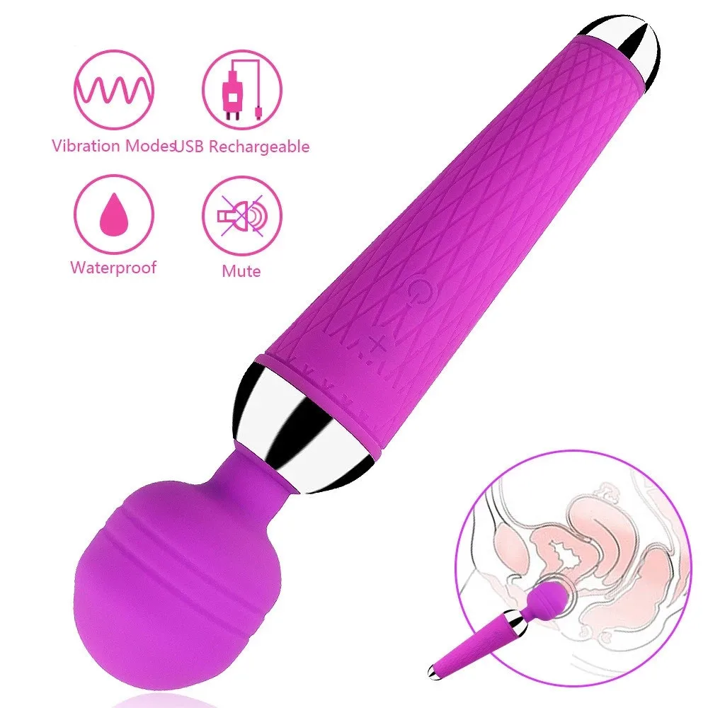 Magic-Wand-Vibromasseur à 20 vitesses pour femme adulte, jouet sexuel, stimulateur de clitoris, masseur de point G, AV, 7,0, nouveauté 6