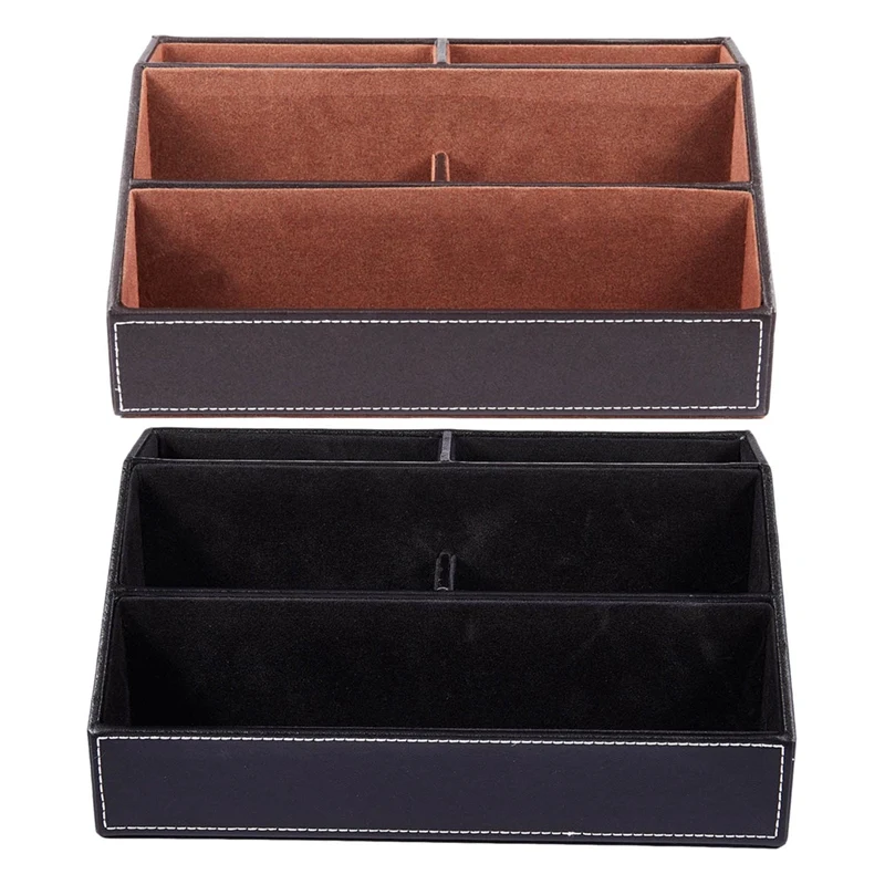 2 Pcs Black PU Leather Multi-Function Desk Stationery Organizer Storage Box, Pen/Pencil ,Cell Phone, Business Name Cards:1 Pcs W
2 Pcs Black PU Leather Multi-Function Desk Stationery Organizer Storage Box, Pen/Pencil ,Cell Phone, Business Name Cards:1 Pcs W