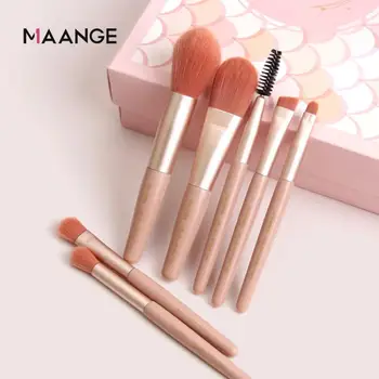 

MAANGE 7pcs Pro Makeup Brush Sets 4 Color Portable Mini Powder Foundation Brush Eyeshadow Brush Cosmetics Tools UK