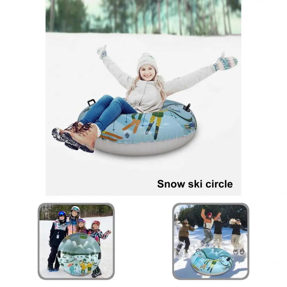 Reusable Environmentally Friendly Snowfield Pattern Inflatable Snow Sled for Winter | Спорт и развлечения