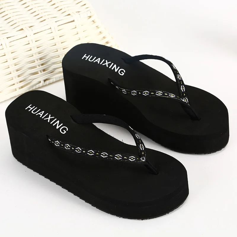 WOMEN'S Sandals Summer New Style Casual Thick Bottomed Extra High Flip-flops Beach Slippers Korean-style Fashion Sandals 
WOMEN'S Sandals Summer New Style Casual Thick Bottomed Extra High Flip-flops Beach Slippers Korean-style Fashion Sandals