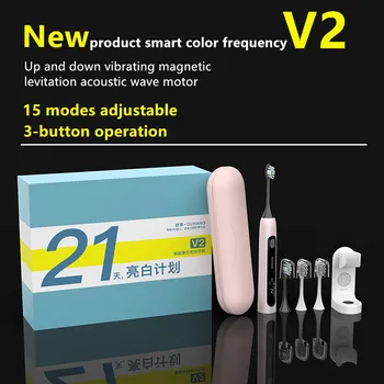 New Sonic Electric Toothbrush 15 Modes USB Rechargeable Toothbrush Waterproof Ultrasonic Automatic Tooth Brush with Touch Screen 
New Sonic Electric Toothbrush 15 Modes USB Rechargeable Toothbrush Waterproof Ultrasonic Automatic Tooth Brush with Touch Screen