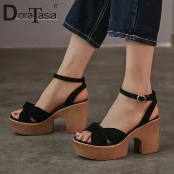 DORATASIA New Elegant Office Genuine Leather Suede Sandals Concise Dress Platform Sandals Women High Block Heels Shoes Woman
DORATASIA New Elegant Office Genuine Leather Suede Sandals Concise Dress Platform Sandals Women High Block Heels Shoes Woman