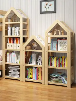 Children's floor bookshelf Solid wood simple modern economical assembled home pupils save space small bookcase
Children's floor bookshelf Solid wood simple modern economical assembled home pupils save space small bookcase
