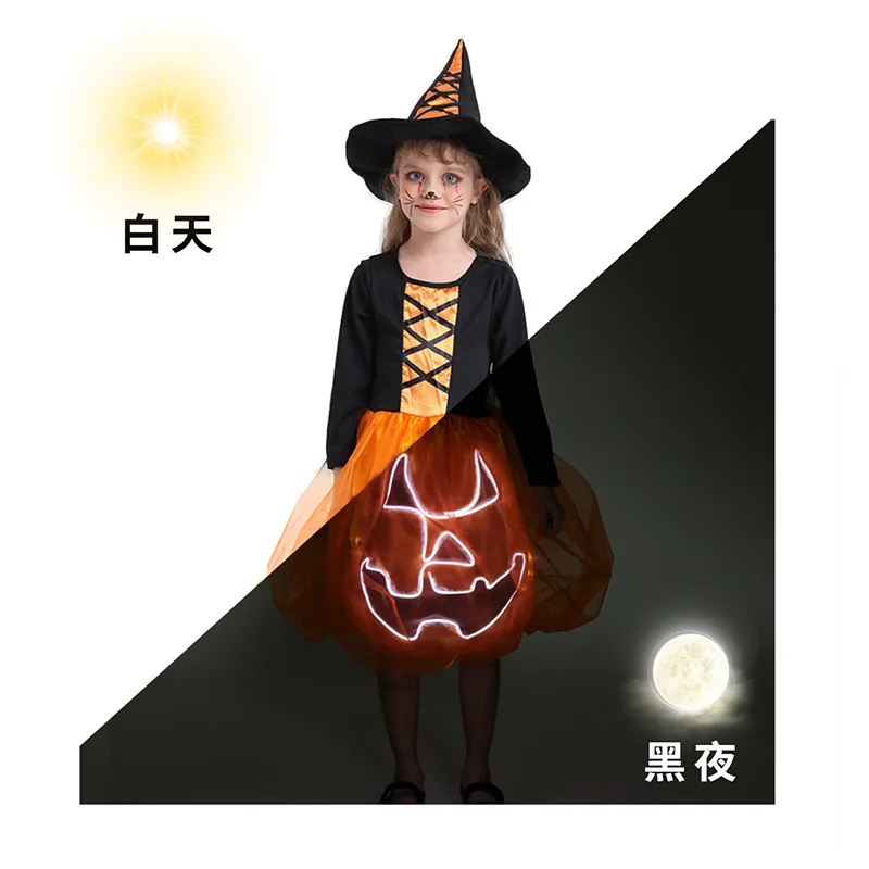 Girls Witches Cosplay Costumes Halloween Role Play Clothing Pumpkin Princess Cos Dresses Kids Party Cosplay Clothes for Children
Girls Witches Cosplay Costumes Halloween Role Play Clothing Pumpkin Princess Cos Dresses Kids Party Cosplay Clothes for Children