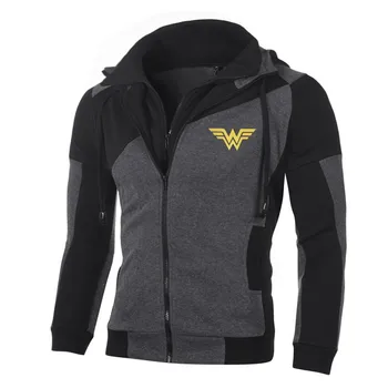 New Styles wonder woman Hoodie Personality Color Double Zip Hooded Cardigan Slim Fitting
New Styles wonder woman Hoodie Personality Color Double Zip Hooded Cardigan Slim Fitting