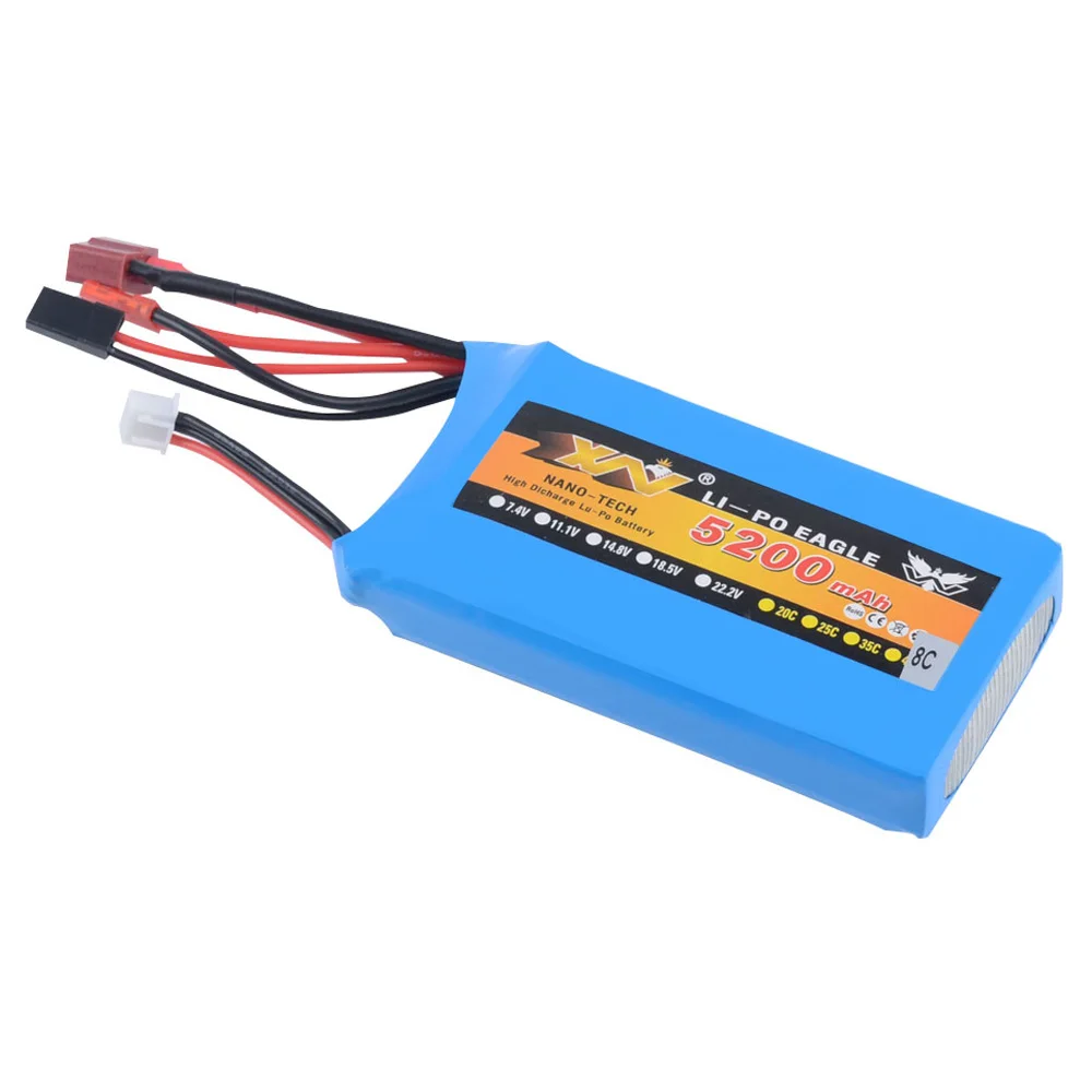 Rc Liop Battery 7.4V 5200mAh 8C 2S for 1/5 RC LOSI 5IVE-T Car Rc Car Parts (99mm*54mm*22mm) 
Rc Liop Battery 7.4V 5200mAh 8C 2S for 1/5 RC LOSI 5IVE-T Car Rc Car Parts (99mm*54mm*22mm)