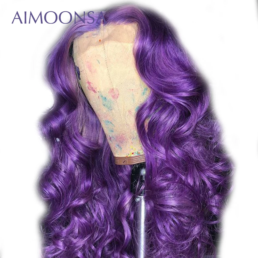 Purple Wig Body Wave Lace Front Wig Colored Human Hair Wigs150 Density 13*6 Deep Part Natural Hairline Remy Hair Aimoonsa
Purple Wig Body Wave Lace Front Wig Colored Human Hair Wigs150 Density 13*6 Deep Part Natural Hairline Remy Hair Aimoonsa