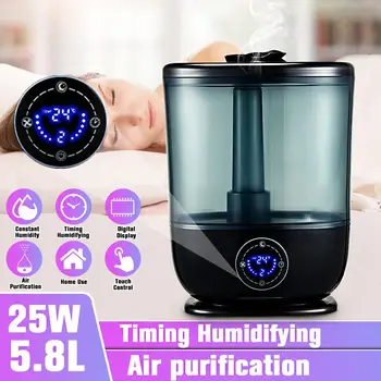 5.8L Cool Mist Humidifier Humidifier for Bedroom Quiet Mist Humidifier High Low Mist Waterless Auto-off Night Light Diffuser
5.8L Cool Mist Humidifier Humidifier for Bedroom Quiet Mist Humidifier High Low Mist Waterless Auto-off Night Light Diffuser