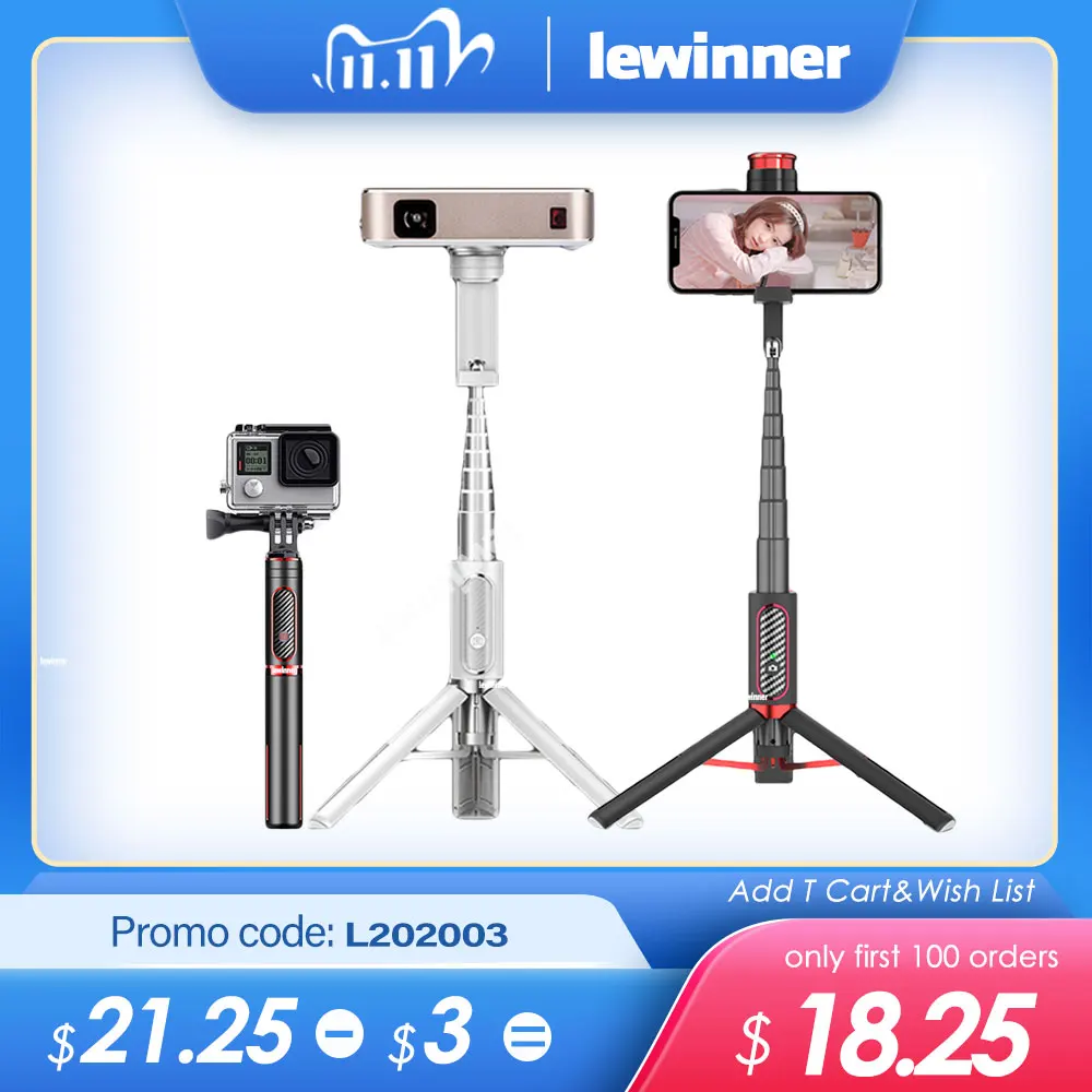 Lewinner New 3 in 1 Wireless Bluetooth Selfie Stick Aluminum Handheld Monopod Mini Tripod With Shutter Remote For IOS Android
Lewinner New 3 in 1 Wireless Bluetooth Selfie Stick Aluminum Handheld Monopod Mini Tripod With Shutter Remote For IOS Android