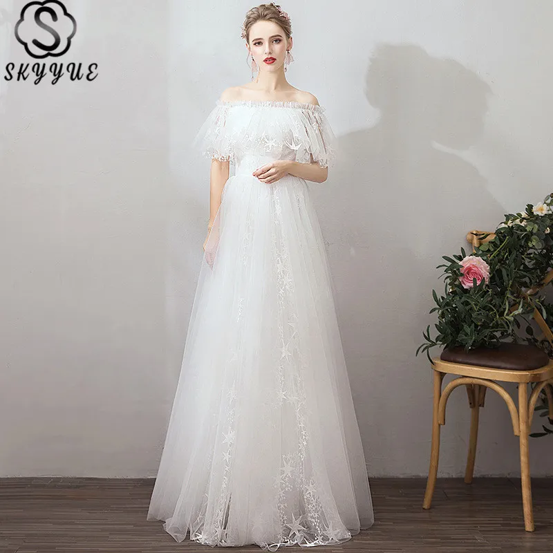White Formal Dress Skyyue K390 Boat Neck Ruched Short Sleeve Special Occasion Dresses Off The Shoulder Lace Robe De Soiree
White Formal Dress Skyyue K390 Boat Neck Ruched Short Sleeve Special Occasion Dresses Off The Shoulder Lace Robe De Soiree