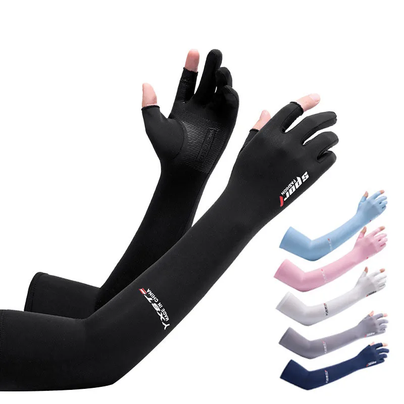 Фото Крутые перчатки с длинным рукавом для бега велоспорта рыбалки велосипеда